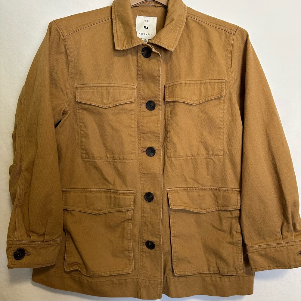Free Assembly Utility Jacket Brown Cotton XL